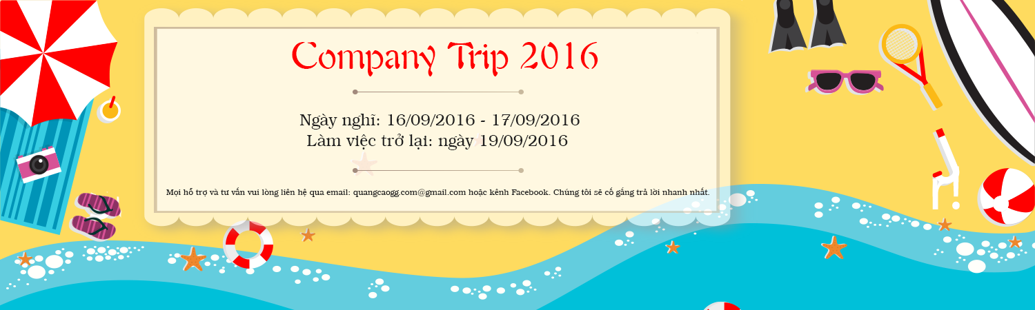 Thông báo lịch nghĩ Company Trip 2016